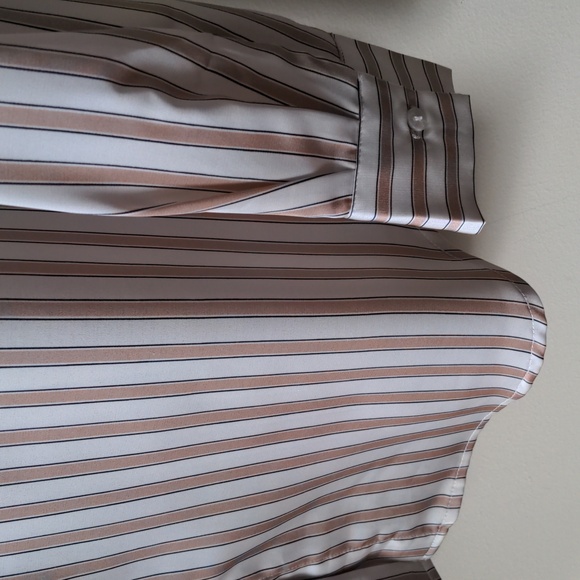 Fred David Striped Satin Blouse - Small - Picture 4 of 5